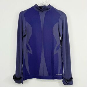 Brooks Equilibrium X Static Purple Fit Stretch Mitten Cuff Running Athletic Top
